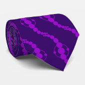 惑星の行列 – ダークバイオレットの紫 ネクタイ (ロール)