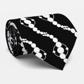 惑星の行列 – 黒の上に白 ネクタイ (ロール)