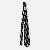 惑星の行列 – 黒の上に白 ネクタイ (裏面)