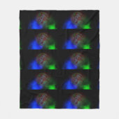 惑星の「アウラ」 フリースブランケット (正面)