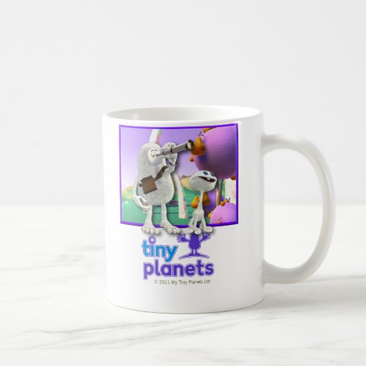惑星のFlockerの小さい監視人 コーヒーマグカップ (右)