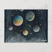 惑星はがきの夜空 ポストカード (裏面)
