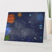 惑星や銀河のある宇宙 カード (裏面)