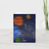 惑星や銀河のある宇宙 カード (裏面)