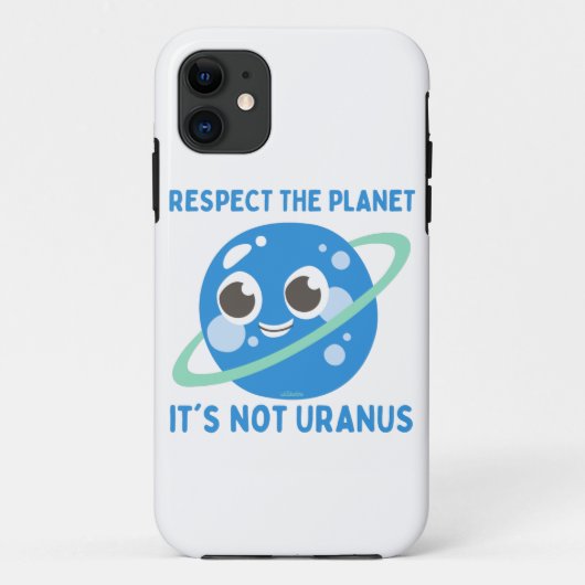 惑星を尊重し、それは天王星ではないおもしろい Case-Mate iPhoneケース (裏面)