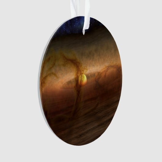 惑星を形成する材料の円盤は星を回る。 オーナメント (正面)