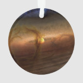 惑星を形成する材料の円盤は星を回る。 オーナメント (裏面)