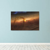 惑星を形成する材料の円盤は星を回る。 キャンバスプリント (インサイチュ (ウッドフロア))