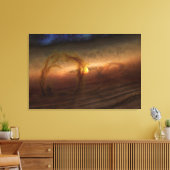 惑星を形成する材料の円盤は星を回る。 キャンバスプリント (インサイチュ (リビング))