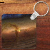 惑星を形成する材料の円盤は星を回る。 キーホルダー (裏面)