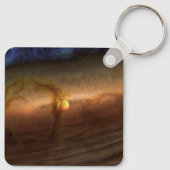 惑星を形成する材料の円盤は星を回る。 キーホルダー (裏面)