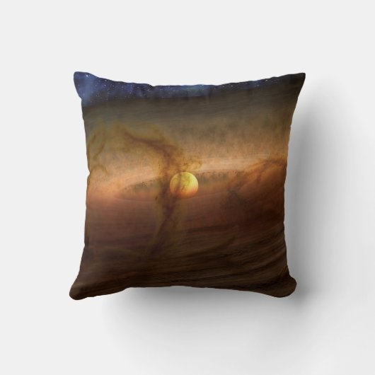 惑星を形成する材料の円盤は星を回る。 クッション (裏面)