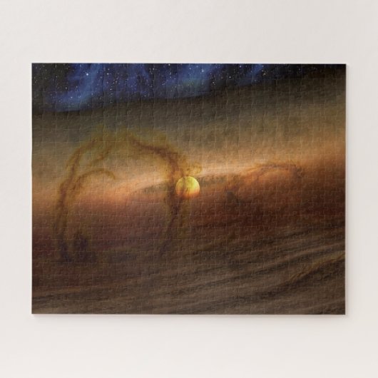 惑星を形成する材料の円盤は星を回る。 ジグソーパズル (横)