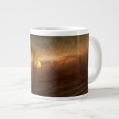 惑星を形成する材料の円盤は星を回る。 ジャンボコーヒーマグカップ (正面右)