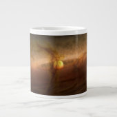 惑星を形成する材料の円盤は星を回る。 ジャンボコーヒーマグカップ (正面)