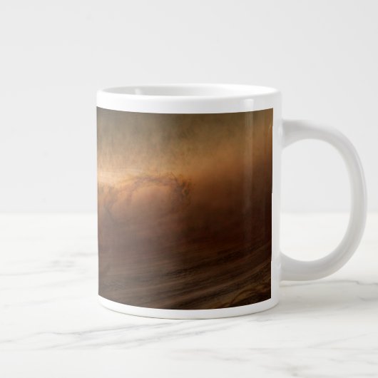 惑星を形成する材料の円盤は星を回る。 ジャンボコーヒーマグカップ (右)