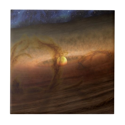 惑星を形成する材料の円盤は星を回る。 タイル (正面)