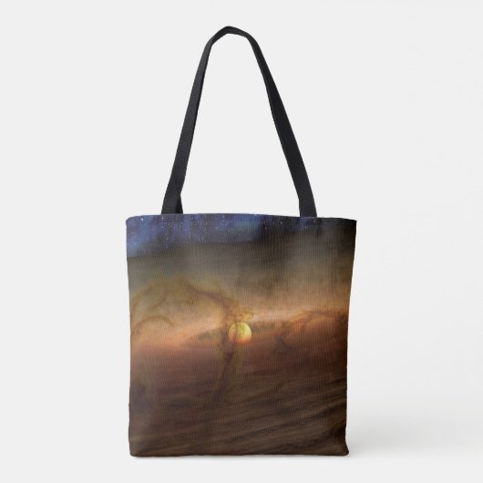 惑星を形成する材料の円盤は星を回る。 トートバッグ (裏面)