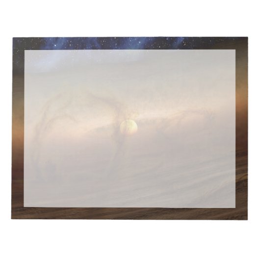 惑星を形成する材料の円盤は星を回る。 ノートパッド (正面)