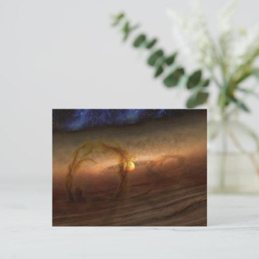 惑星を形成する材料の円盤は星を回る。 ポストカード (スタンド正面)