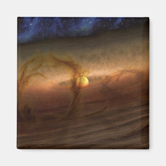 惑星を形成する材料の円盤は星を回る。 マグネット (正面)