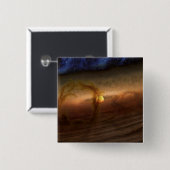 惑星を形成する材料の円盤は星を回る。 缶バッジ (正面&裏面)