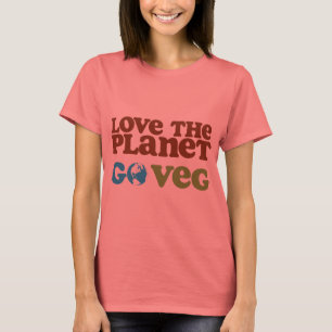 惑星を行きますVeg愛して下さい Tシャツ