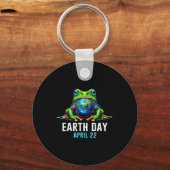 惑星を除くカエルの地球のカラフル日 キーホルダー (正面)