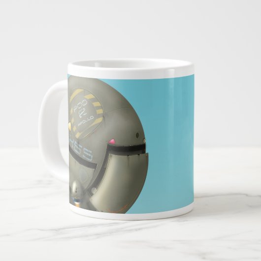 惑星を飛ぶ宇宙船 ジャンボコーヒーマグカップ (正面左)