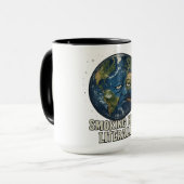 惑星エネルギーを燃え尽くす マグカップ (正面左)