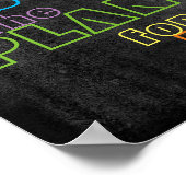 惑星カラフル文字ポスターのウォールアートを保存 ポスター (角)