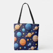 惑星カラフル、星、天体 トートバッグ (裏面)