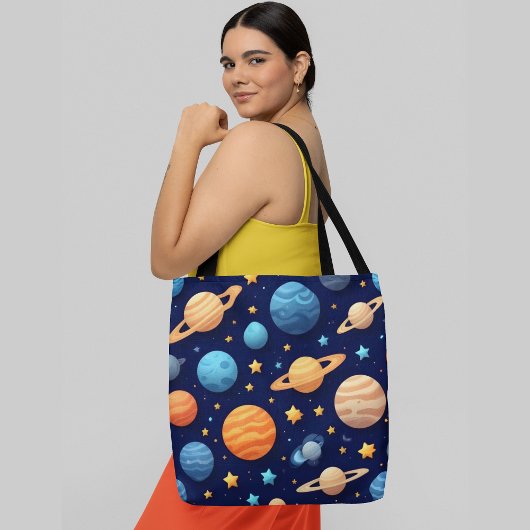 惑星カラフル、星、天体 トートバッグ
