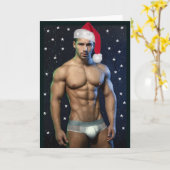 惑星クリスマスバフサンタで最もホットなハンクス カード (黄色い花)