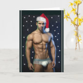 惑星クリスマスバフサンタで最もホットなハンクス カード (黄色い花)