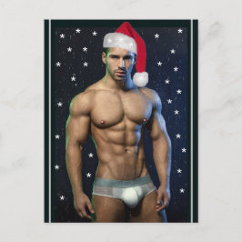 惑星クリスマスバフサンタで最もホットなハンクス シーズンポストカード