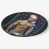 惑星クリスマスバフサンタで最もホットなハンクス ペーパープレート (アングル)