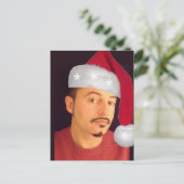 惑星クリスマスバフサンタで最もホットなハンクス ポストカード (スタンド正面)