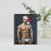 惑星クリスマスバフサンタで最もホットなハンクス ポストカード (スタンド正面)