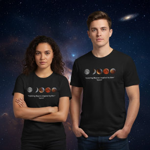 「惑星グラフィックTシャツを超えた探索」 Tシャツ
