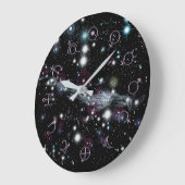 惑星グリフ深い宇宙天文学クロック ラージ壁時計 (傾斜)