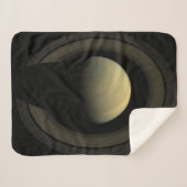 惑星サターンとその主要なリングや輪のモザイク。 シェルパブランケット (正面(横))