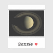 惑星サターンとその主要なリングや輪のモザイク。 シール (シート)