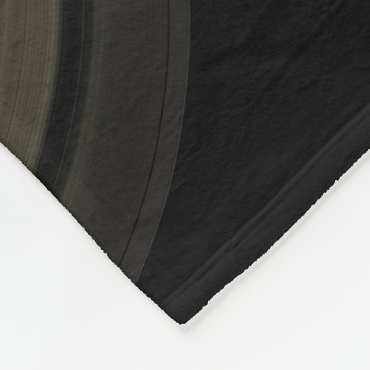 惑星サターンとその主要なリングや輪のモザイク。 フリースブランケット (角)