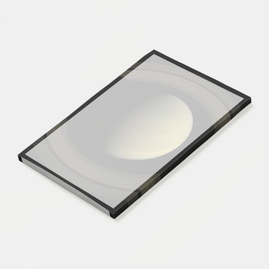 惑星サターンとその主要なリングや輪のモザイク。 ポストイット (アングル)