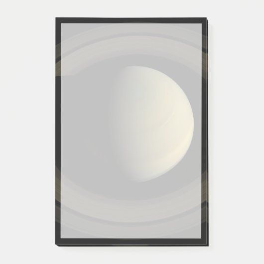 惑星サターンとその主要なリングや輪のモザイク。 ポストイット (正面)