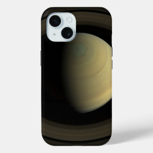 惑星サターンとその主要なリングや輪のモザイク。 iPhone 15ケース
