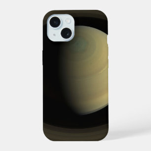 惑星サターンとその主要なリングや輪のモザイク。 iPhone 15ケース