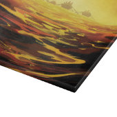 惑星サターンのタイタン最大の月 カッティングボード (角)