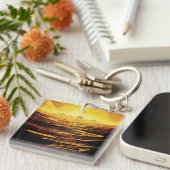 惑星サターンのタイタン最大の月 キーホルダー (正面右)